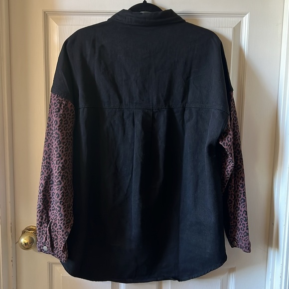 Black denim Jacket button up size M - Picture 4 of 4